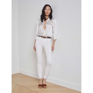 L'agence Marguerite Skinny Jean in White Size 25 Classic Quiet Luxury Minimalist